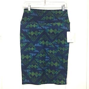 NWT LulaRoe “Cassie” Tribal Print Pencil Skirt S‎